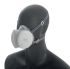 Obličejová maska pro Chemikálie, Univerzální, Farmaceutické, Bílá, silikon