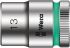 Wera 3/8 in Drive 1/4in Standard Socket, 6 point, 29 mm Overall Length