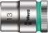 Wera 3/8 in Drive 29mm Standard Socket, 6 point, 96 mm Overall Length