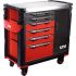 SAM 6 drawer Stainless Steel Wheeled Tool Trolley, 1.006m x 510mm x 1.162m