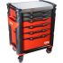 SAM 6 drawer Stainless Steel Wheeled Tool Trolley, 1.13m x 834mm x 600mm