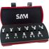 SAM DFC0 Series 11-Piece Spanner Set, 8 - 10 - 11 - 12 - 13 - 14 - 15 - 16 - 17 - 18 - 19, Chrome Vanadium Steel