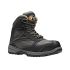 V12 Footwear V1945 Black, Grey ESD Safe Composite Toe Capped Womens Safety Boot, UK 2, EU 35