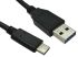 RS PRO USB 3.1 Cable, Male USB C to Male USB A Cable, 1m