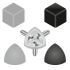 Bosch Rexroth Grey Polypropylene Corner Bracket Cap, 40 x 40R Strut Profile