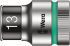Wera 1/2 in Drive 37mm Standard Socket, 6 point, 105 mm Overall Length