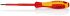Knipex Slotted Insulated Screwdriver, 3 mm Tip, 100 mm Blade, VDE/1000V, 202 mm Overall