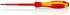 Knipex Slotted Insulated Screwdriver, 3,5 mm Tip, 100 mm Blade, VDE/1000V, 202 mm Overall