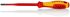 Knipex Slotted Insulated Screwdriver, 5,5 mm Tip, 125 mm Blade, VDE/1000V, 232 mm Overall