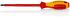 Knipex VDE 6,5 mm Schlitz Isolierter Schraubendreher, Hochlegierter Stahl, 262 mm / Klinge 150 mm