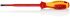 Knipex Slotted Insulated Screwdriver, 6,5 mm Tip, 150 mm Blade, VDE/1000V, 262 mm Overall