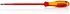 Knipex Slotted Insulated Screwdriver, 4,5 mm Tip, 180 mm Blade, VDE/1000V, 287 mm Overall