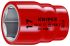 Knipex 3/8 in Drive 3/8in Insulated Standard Socket, 6 point, VDE/1000V, 42 mm Overall Length