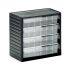 Treston 灰色 零件柜, 290mm高 x 310mm宽 x 180mm深, 4个抽屉, 聚丙烯 (PP)外框