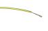 RS PRO Green, Yellow 0.22mm² Hook Up Wire, 7/0.2 mm, 100m, PVC Insulation