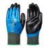 Skytec Eco Chrome Black, Blue Polyester Cut Resistant Work Gloves, Size 6, XS, Nitrile Foam Coating