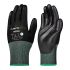 Eco Nickel Black Polyester Abrasion Resistant, Tear Resistant General Handling Gloves, Size 8, M, Polyurethane Coating