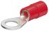 Knipex Nylon Ring Terminal, M3 Stud Size, 0,5mm² to 1mm² Wire Size, Red