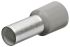 Knipex, 97 99 Insulated Ferrule, 8mm Pin Length, 1.2mm Pin Diameter, 0.75mm² Wire Size, Grey