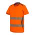 Maglietta alta visibilità Arancione/navy a maniche corte T2S TSHIRLGHC01, M Unisex