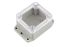 Hammond RP Series Light Grey ABS General Purpose Enclosure, IP65, Flanged, Clear Lid, 65 x 60 x 40mm