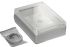 Hammond RP Series Light Grey ABS General Purpose Enclosure, IP65, Clear Lid, 145 x 105 x 40mm