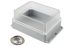 Hammond RP Series Light Grey Polycarbonate General Purpose Enclosure, IP65, Flanged, Clear Lid, 186 x 146 x 90mm