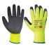 Portwest A140BK Yellow Acrylic Thermal Gloves, Size XS, Latex Coating