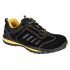 Portwest FW34 Unisex Black, Grey, Yellow Stainless Steel  Toe Capped Safety Trainers, UK 6, EU 39