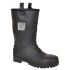 Portwest 防水防滑防静电安全靴, 不锈钢包头, 黑色, 欧码38, 男女通用, FW75BKR38