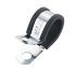 Abrazadera P, 10mm, Galvanizado, Gris