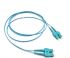 Molex Premise Networks SC Duplex OM3 Multi Mode OM3 Fibre Optic Cable, 2mm, Light Blue, 2m
