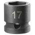 Facom 1/2 Zoll, 17mm Stubby-Steckschlüssel Schlag-Steckschlüssel CrMo-Stahl, 22 mm