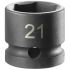 Facom 21mm, 1/2 in Drive Impact Socket, 25 mm length