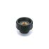 Elesa 6331 Black Polyamide Based Technopolymer Round Knob, M4, Threaded Through Hole