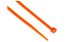 RS PRO Cable Tie, 203mm x 3.6 mm, Orange Nylon, Pk-250