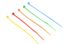 RS PRO Cable Tie, 100mm x 2.5 mm, Assorted Nylon, Pk-500