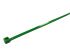 RS PRO Cable Tie, 100mm x 2.5 mm, Green Nylon, Pk-500