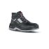 STAR Black, Grey Composite Toe Capped Unisex Ankle Safety Boots, UK 7