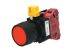 Idec HW Series Series Push Button, Momentary, Panel Mount, 22.3mm Cutout, SPST, Red LED, 600V, IP20, IP65