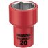 Teng Tools 3/8 in Drive 9mm Insulated Standard Socket, 6 point, VDE/1000V, 46 mm Overall Length