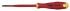 Felo Slotted Insulated Screwdriver, 5.5 x 1.0 x 125 mm Tip, VDE/1000V