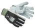 Tilsatec 33-6631 Black/Grey Leather Cut Resistant, Puncture Resistant Work Gloves, Size 9, Large, Leather Coating