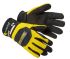 Tilsatec 49-6220 Black/Yellow Yarn Cut Resistant, Puncture Resistant Work Gloves, Size 8, Medium, Composite Coating