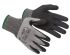 Tilsatec 58-2221 Black/Grey Nitrile Abrasion Resistant, Cut Resistant Work Gloves, Size 8, Medium, Foam Nitrile Coating