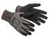 Tilsatec 58-6120 Black Yarn Cut Resistant Work Gloves, Size 7, Bi-Polymer Coating