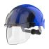 JSP EVOVISTAshield Blue Safety Helmet , Adjustable, Ventilated