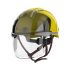 JSP EVOVISTAshield Yellow Safety Helmet with Chin Strap, Adjustable, Ventilated