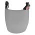 Milwaukee Grey Flip Up PC Face Shield with Face Guard , Resistant To Water