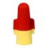 3M, 3M™ Wire Connectors Insulated Female Bullet Connector, 22AWG to 8AWG, 3.7mm Bullet diameter, Red, Yellow